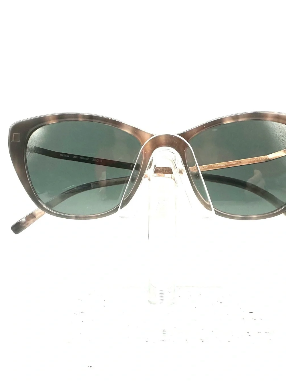 Mykita Lite Ygritte Sunglasses Taupe Grey Marble Rose Gold Cat Eye 49-18-140